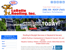 Tablet Screenshot of labelleroofing.com